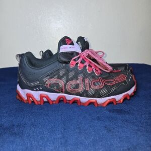 Womens Adidas Trail Running Sneaker Size 5 Fits Girls 3.5 Black Pink Purple